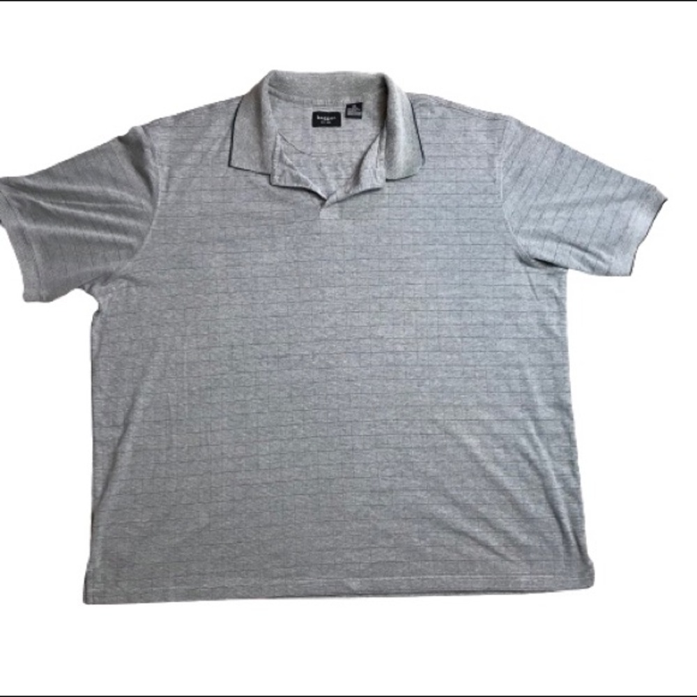 Men’s Haggar gray collared 2 button placket polo